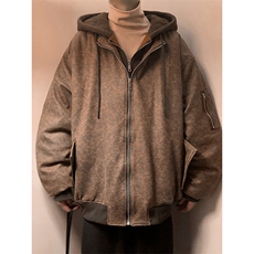 秋冬棉衣仿皮棉袄假两件连帽外套夹棉加厚1016-1W96P158K188，男装棉衣，星座1016-1（原电商B408-1）