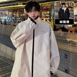 特批P55无差价春新满天星两面穿翻领夹克外套男防泼水冲锋衣J2663图片
