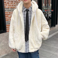 双面穿棉衣男潮ins连帽羊羔绒棉服外套秋冬季MF401-P77，男装棉衣，星座412-3