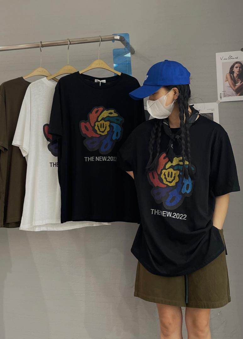 夏季新款图案大版T恤，女装T恤，JIAN.Z 简.站