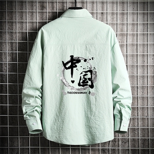 CS15134-P38加绒款-P48 长袖衬衫男士大码宽松衬衣男寸衫男寸衣图片