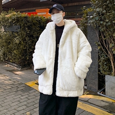 新款冬季双面绒棉衣宽松港风ins百搭潮流开衫连帽外套W2312-P48，男装棉衣，星座512-2