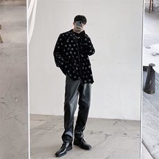 时髦个性加厚丝绒烫钻闪亮星星舞台装发型师潮流西服9970，男装西服，电商A246
