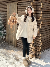 现货数据好90绒中长款毛线翻领羽绒服103-F066-P300-K398，女装羽绒服，浙宝103（原192）