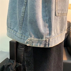 美式复古牛仔外套男款春季潮牌牛仔衣JK6004P48，男装夹克，星座1116-2
