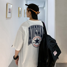 20夏季新款港风潮流韩版宽松情侣字母印花男装短袖T恤T1031-P35，男装T恤，电商A009A（原A058A）