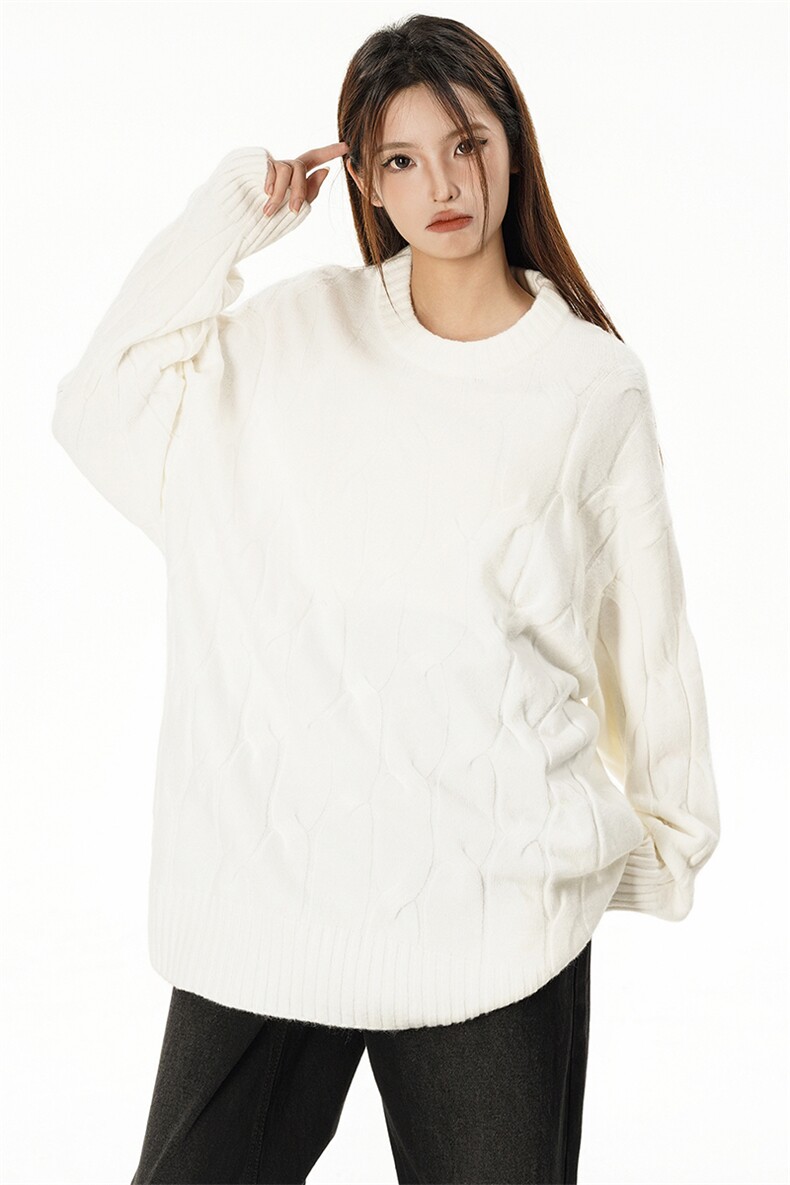 特批新款女模绵羊绒高品质花纹圆领毛衣针织衫A268-M503特批50,男装针织衫/毛衣,电商A268