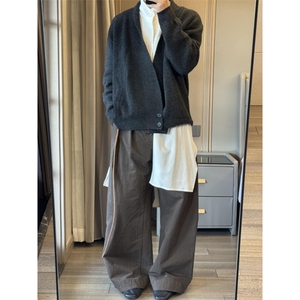 【有货】V领针织开衫外套男款慵懒风道袍毛衣5518LL-特P55图片