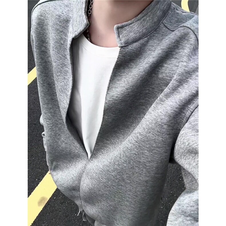 假两件层次感立领外套痞帅运动套装LW607特P48控88LK507特P38控78,男装休闲套装,电商B215
