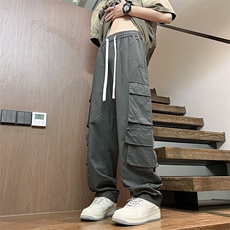 2025春夏款港风纯棉宽松休闲百搭工装裤休闲裤K24122-P60，男装工装外套，星座717