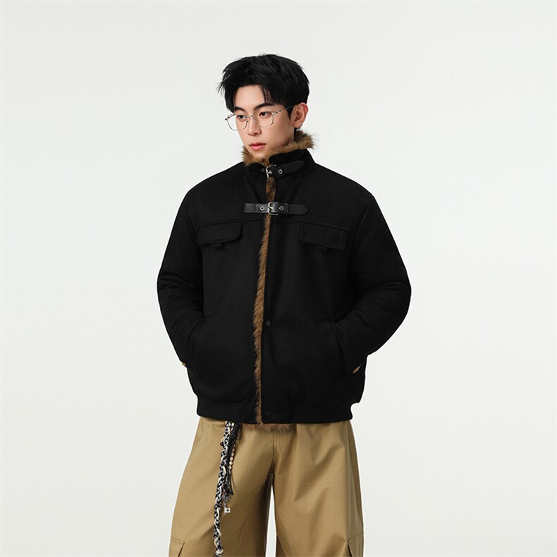 现货新款座山雕结构毛领棉服男MY085-P115,男装棉衣,电商A072