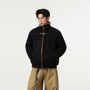 现货新款座山雕结构毛领棉服男MY085-P115图片