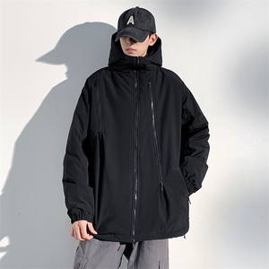 新款冬季日系机能风连帽工装潮流棉衣外套情侣百搭MY9087-P100图片