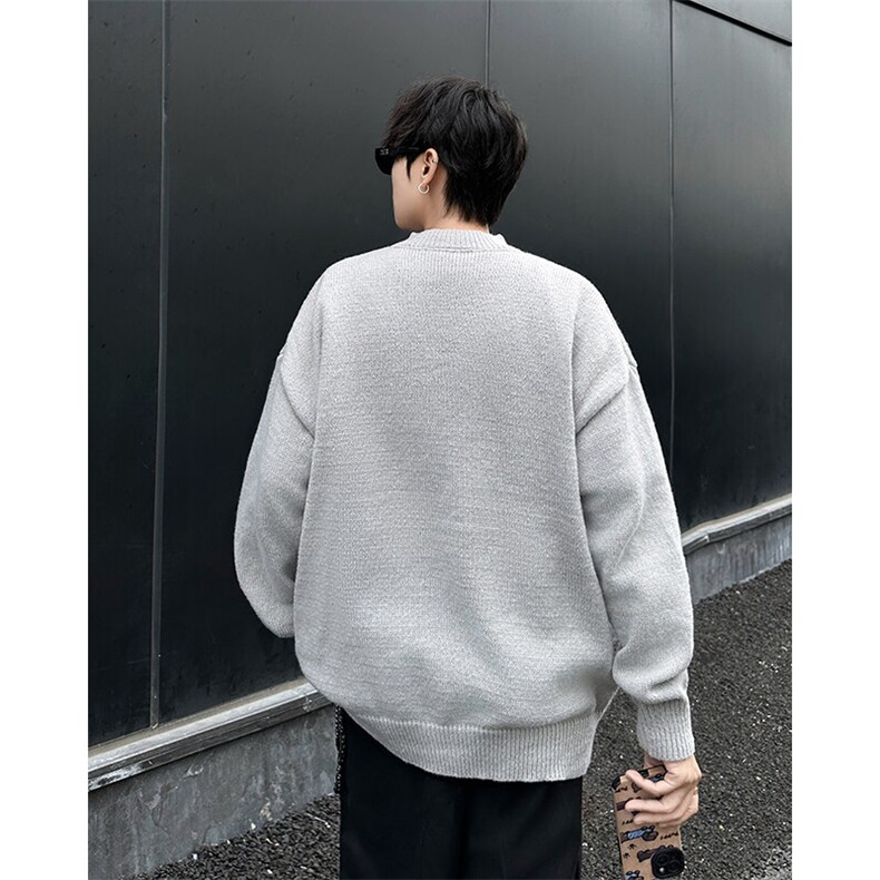 日系vintage毛衣男ins慵懒风bf复古套头纽扣针织衫MY0117-P58,男装针织衫/毛衣,星座308B-2