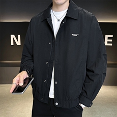 9813-M-3XL-P118店主风秋季休闲男士外套设计师潮牌翻领夹克男，男装夹克，电商B255