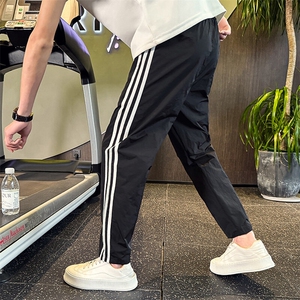 夏季新款社会小伙冰丝休闲裤子男条纹长裤店主风2254-P58图片