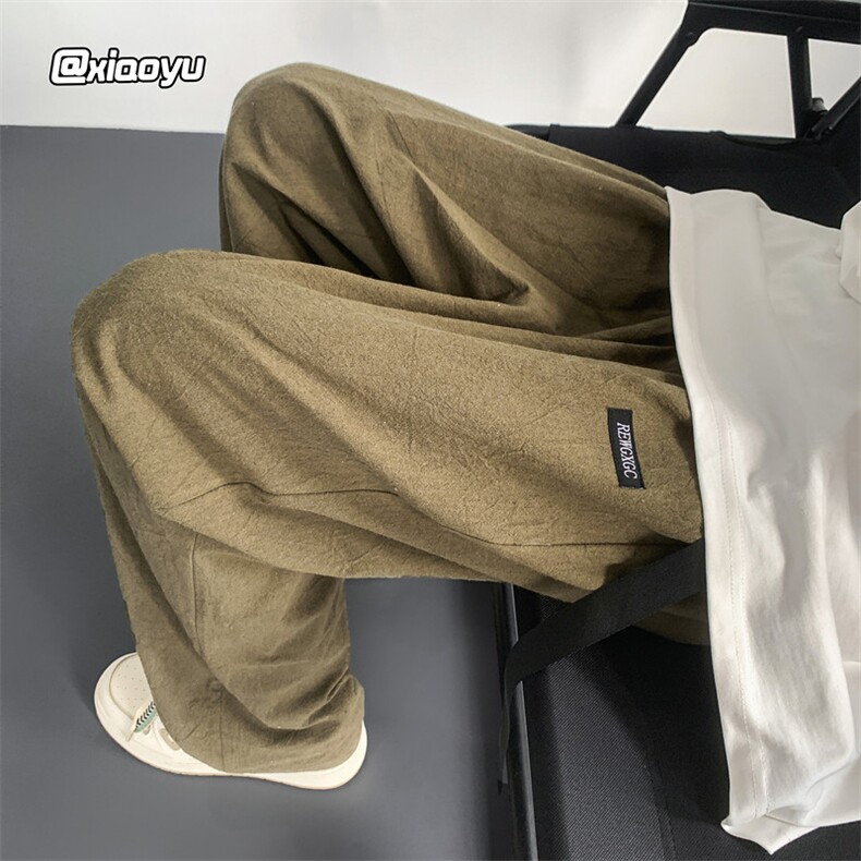 XZ616秋季新款贴标飘带百搭直筒休闲裤TY918P45控58,男装休闲裤,星座512A（原616）