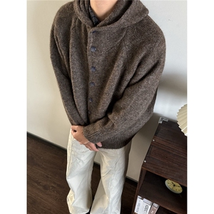 连帽毛衣开衫高品质鹿毛绒针织衫M-2XL网络图MY1028-P55