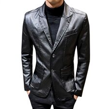 潮流修身皮西装小码男装原创PU皮皮外套休闲西服男士韩版J，男装皮衣，星座四季星座1412