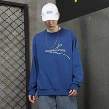秋季潮男个性印花卫衣圆领套头宽松85%棉15%聚酯纤维LM86207，男装卫衣，星座1703A