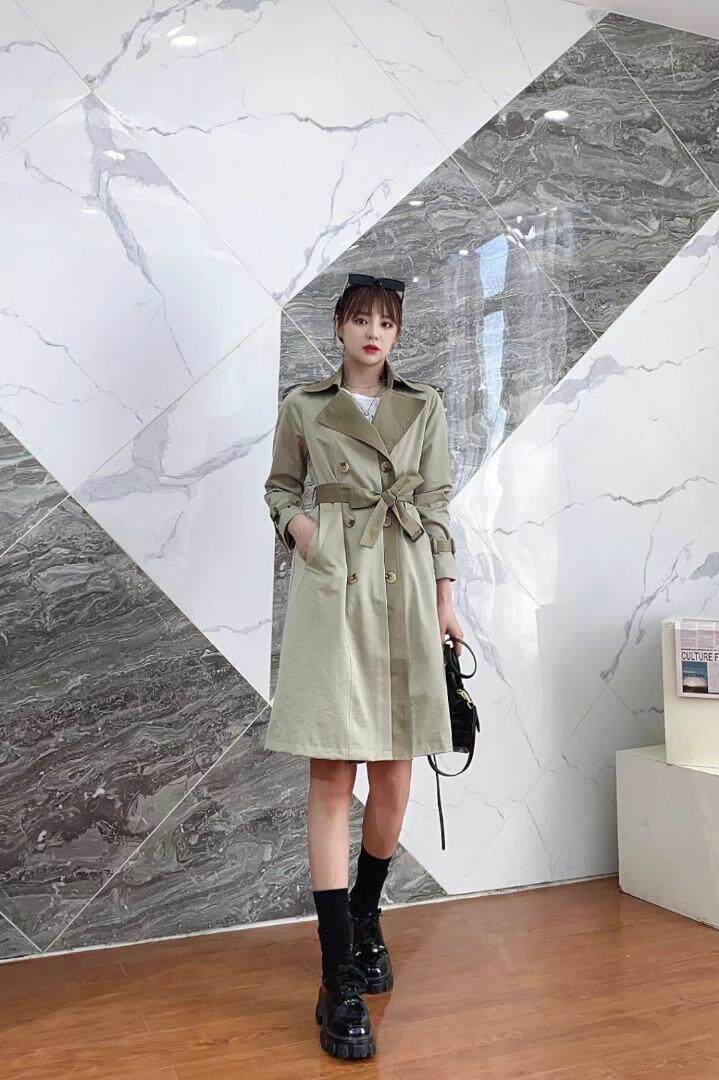 现货秋装新款f风衣，女装风衣，艾涵o