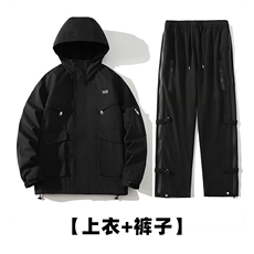 秋季冲锋衣套装男户外男士休闲裤一套潮流防水A266-TZJK8019-P110，男装休闲裤，电商A266