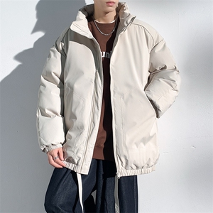 现货冬季美式休闲加厚雪山外套夹克立领纯色三防户外工装棉服图片