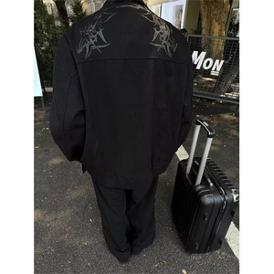 W9359-P80 网图现货 新款美式复古披荆斩棘夹克外套设计感高街图片