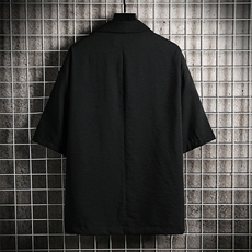 A119-P50七分袖西装男大码宽松五分袖小西服网格挂拍，男装西服，电商A040A