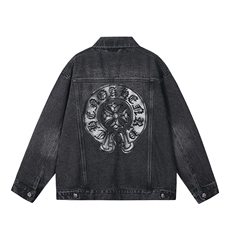 水洗牛仔外套男款春美式痞帅上衣服宽松休闲工装夹克JK1320-P128，男装工装外套，星座1103-3
