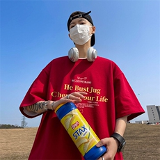 抖音得物二开现货220克夏装重磅美式高街宽松短袖t恤MT258，男装T恤，电商A486-1