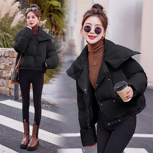 《推》大翻领羽绒面包服90羽绒服短外套图片