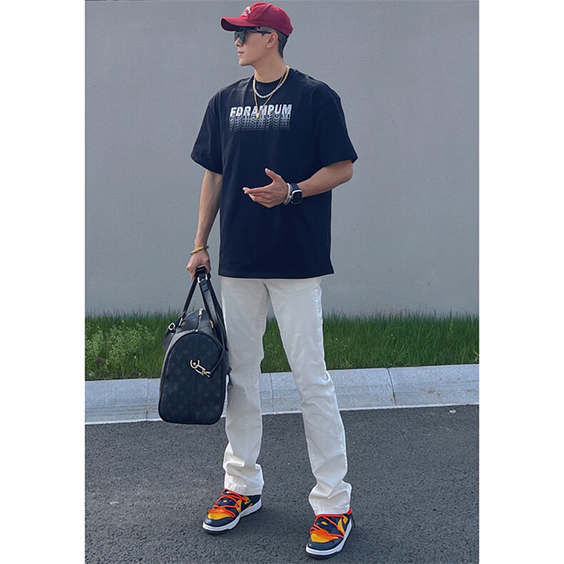 美式ins高街hiphop新款弹力修身直筒休闲裤货号K675P65,男装休闲裤,电商A063