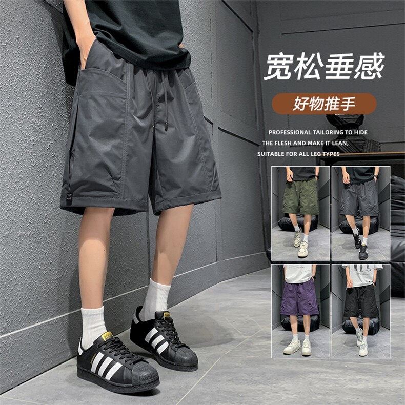 夏季工装短裤男ins潮牌日系休闲百搭潮流痞帅五分裤子DK02512-P45图片