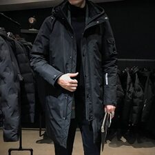 男士潮流羽绒服2020冬季新款中长款加厚外套DS581T，男装羽绒服，电商A102