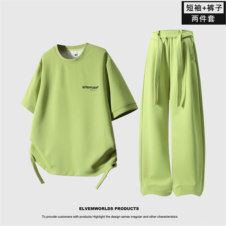 得物情侣短袖休闲套装夏季薄款潮牌痞帅整套 A436-2253-特P60图片