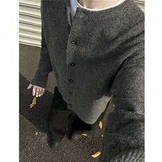 黑墙风cleanfit2羊毛混纺针织开衫短款百搭休闲毛衣TM10-P69，男装针织衫/毛衣，星座1315