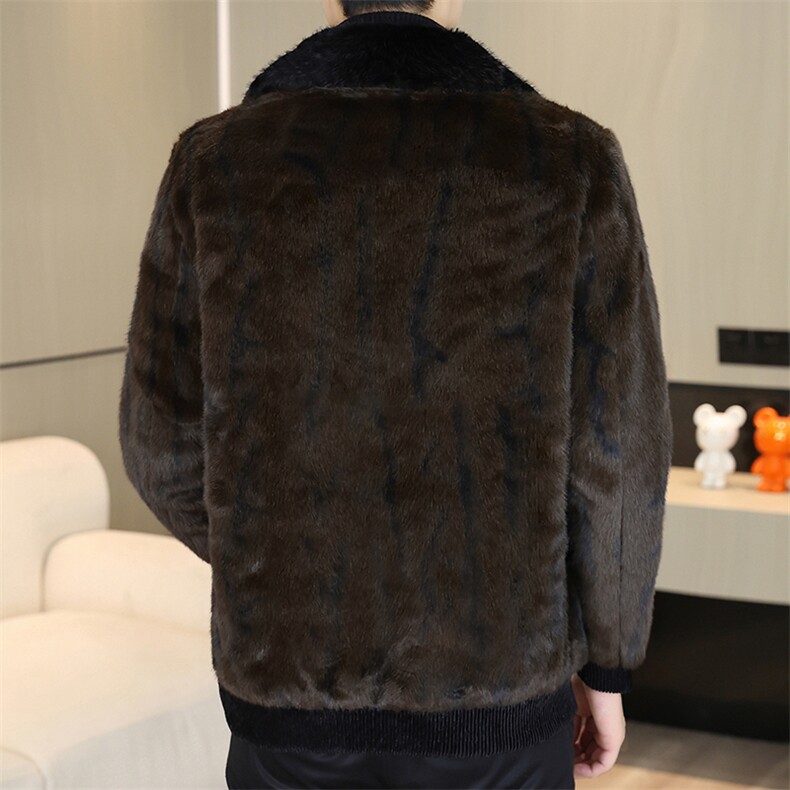 冬季加厚仿水貂绒男士翻领大码毛呢夹克外套X209-P105,男装毛呢大衣,星座310B-3