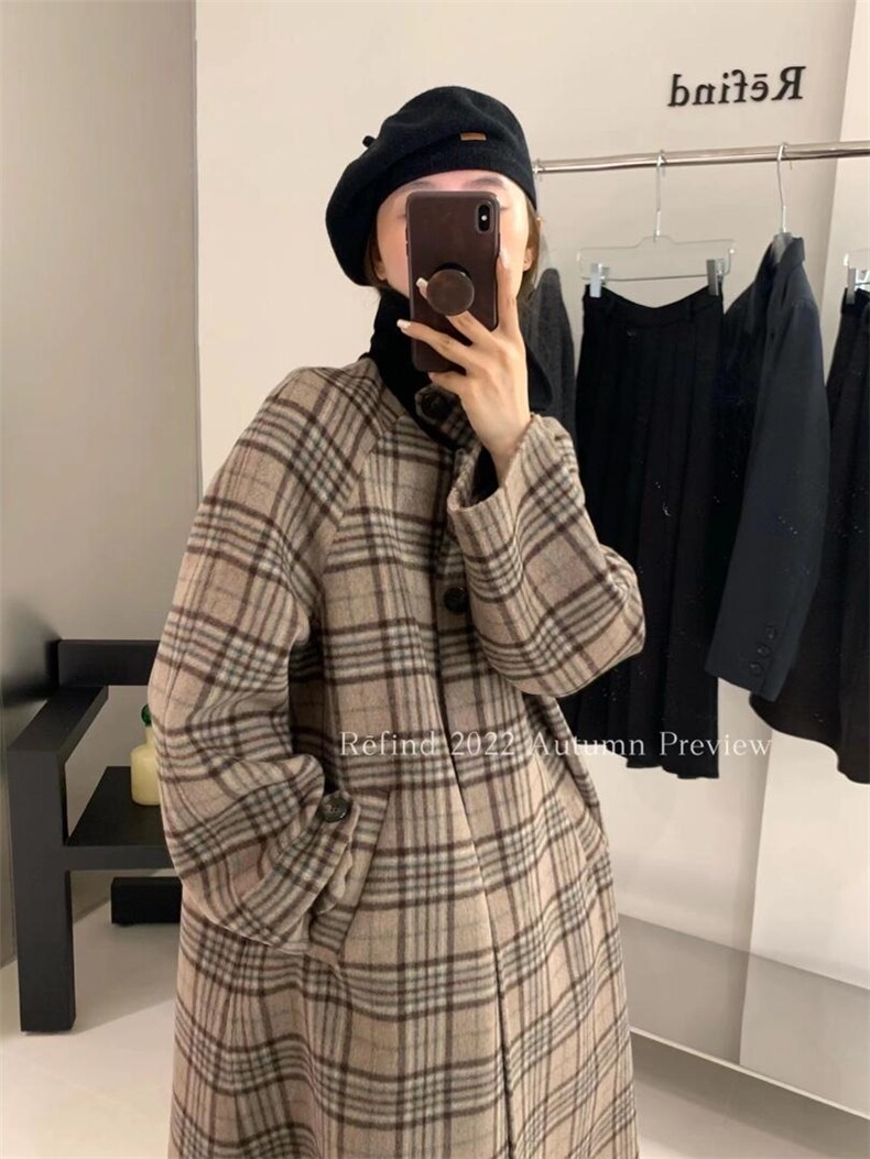 【补单】定制格纹羊毛高支大衣，其它，Refind
