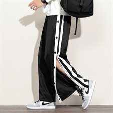 2021春秋季新白墙大码男九分日系秒脱全开排扣条纹卫裤K2079-P45，男装休闲裤，电商A001
