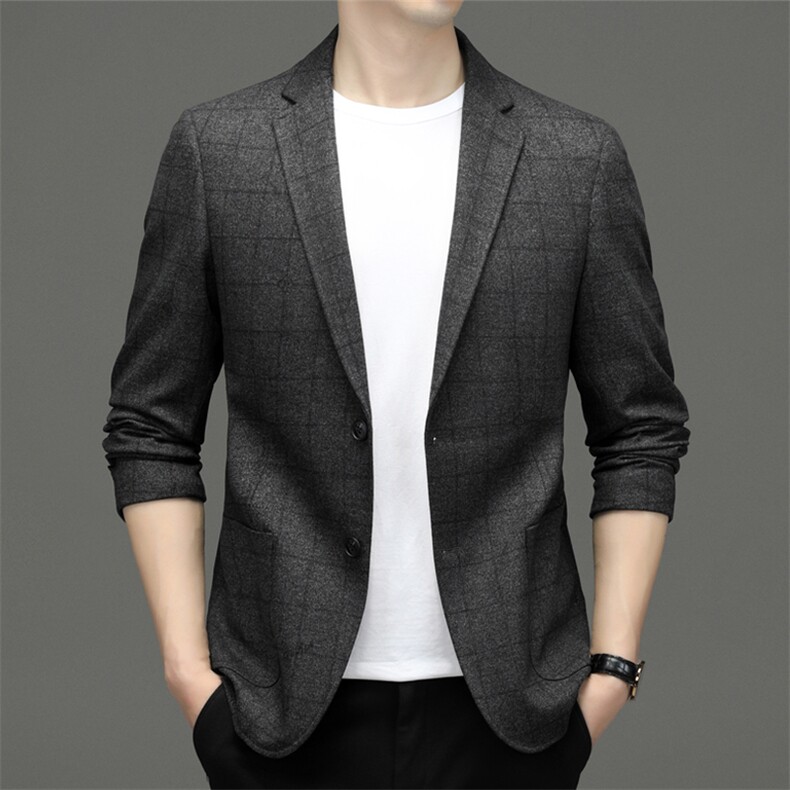 BF22613钱塘2020-2中年男士春秋新款百搭简约休闲西服外套P165图片