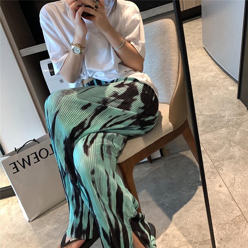 扎染百褶裤，女装，XTZ style