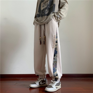 K2386特批30无差价M到5XL 民族风小熊休闲卫裤男裤子长裤图片