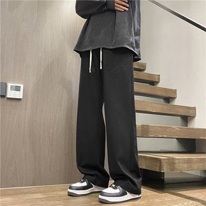 拖地休闲纯棉舒适百搭显高显瘦拖地长裤休闲时尚宽松  K670特批35图片