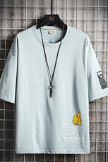短袖t恤男士夏季新款韩版潮宽松港风百搭纯棉半袖5013-T3630，男装T恤，星座1105