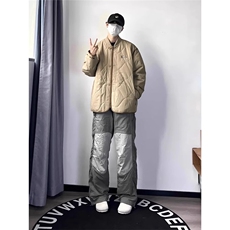 古着vintage棉服潮牌高级感菱格棉衣棒球领棉袄JK9701，男装棉衣，星座516A