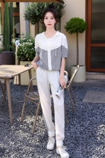 夏季休闲运动套装女2025年新款时尚显瘦防晒衣两件套洋气减龄气质，女装套装/套裙，艾尚靓装
