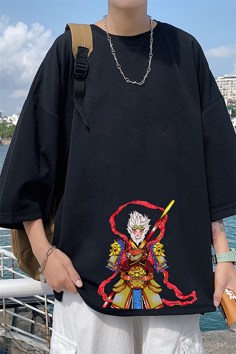 Q11203-P30春夏季七分袖t恤男大码五分袖男短袖中袖,男装T恤,电商A040