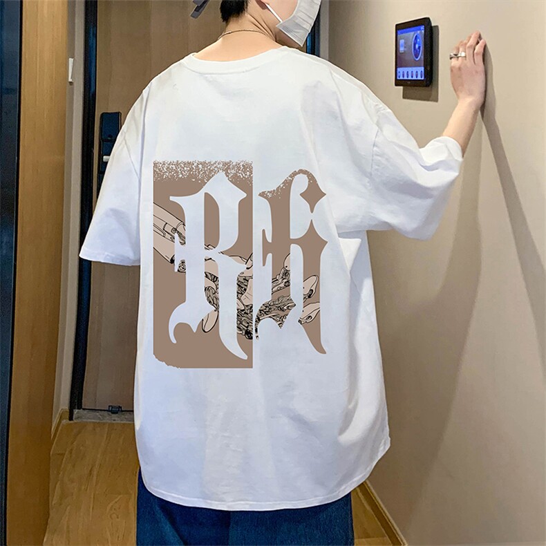 T650新品重磅全棉短袖T恤男情侣大体恤oversize衣服,男装T恤,星座304A-1