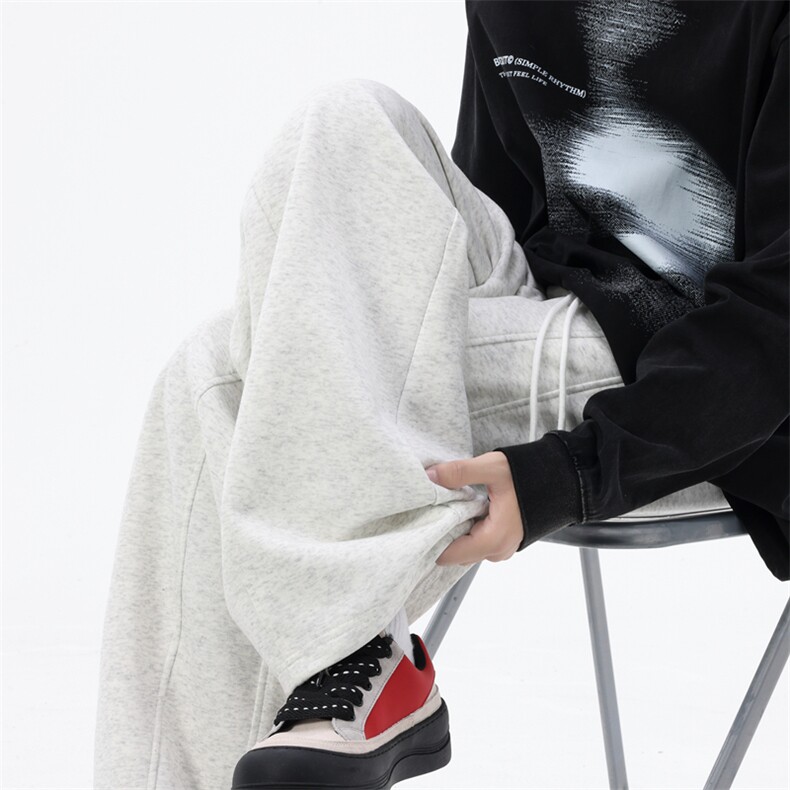 秋季新款休闲裤男宽松卫裤直筒裤纯色长裤K7704-特P45控78，男装休闲裤，星座209-2